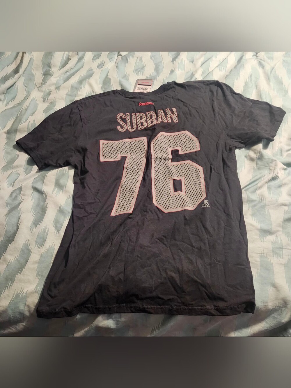NWT NHL 2014 Montreal Canadiens P.K. Subban Black Reebok T-Shirt Men's Size L